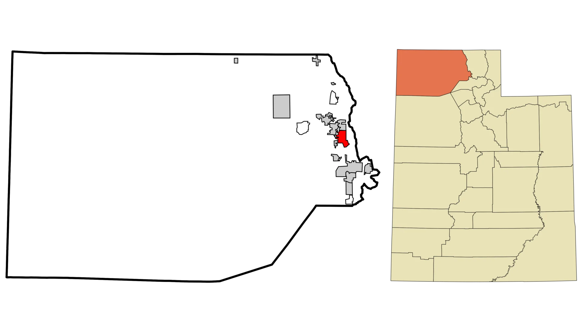 box elder county utah incorporated and unincorporated areas honeyville highlightedsvg
