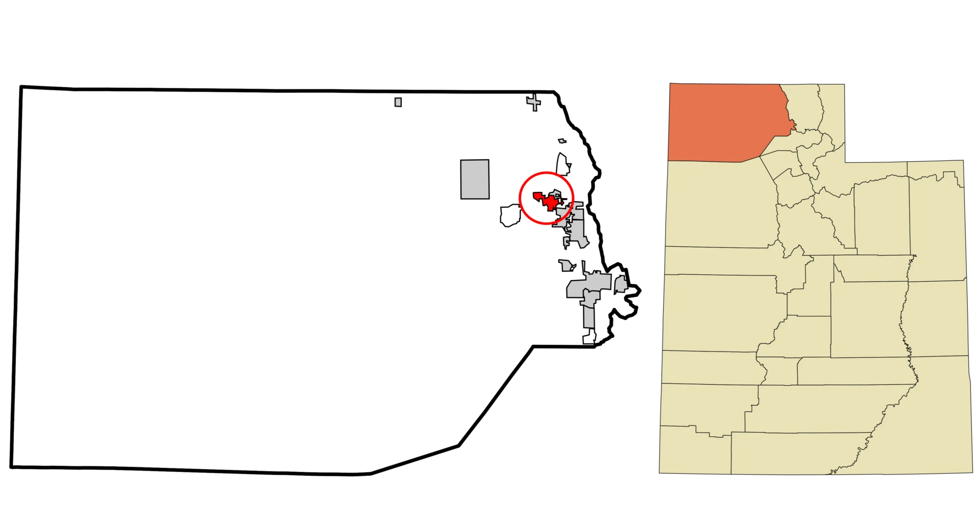 box elder county utah incorporated and unincorporated areas tremonton highlightedsvg